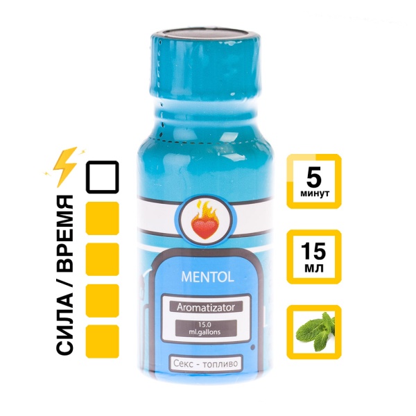 Купить Ароматизатор Ментол 15 мл с УльтраБутил, Изобутилнитрит эффектом действия, в Симферо́поле, цена: 1 280 ₽